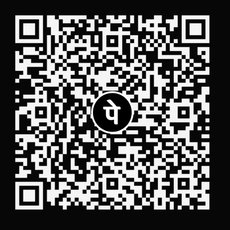 UPI QR code for donating to Mission Bezubaan